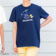 画像1: 〈スヌーピー〉応援Tシャツ　ネイビー (1)