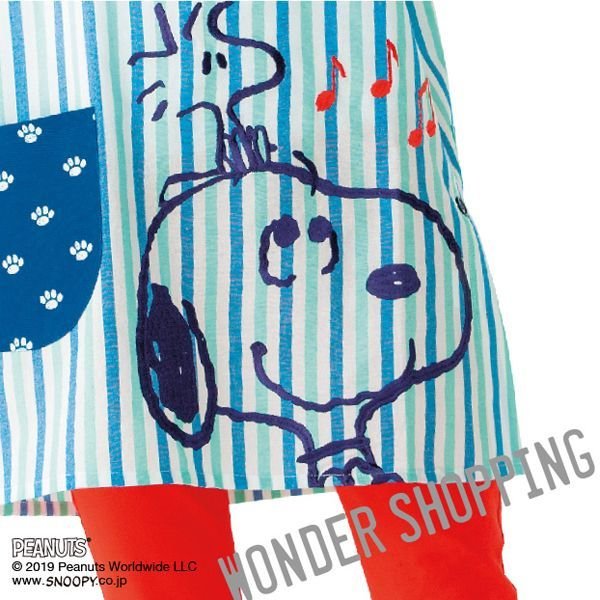 SNOOPY - 【れおママ】スヌーピー★キャラクターエプロン(ペラペラひょっこり) SNOOPY スヌーピー キャラクター エプロン 保育士 ML スヌーピー