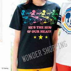 保育士Tシャツ　ディズニー　ブラックネオンTシャツ　ミッキー