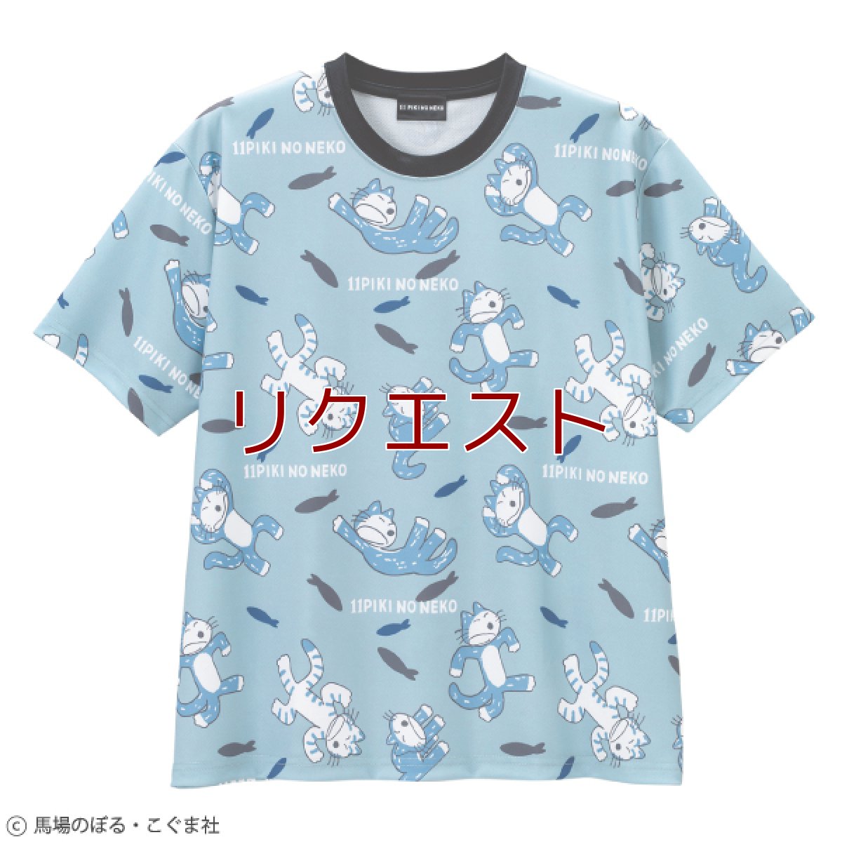 画像1: 〈11ぴきのねこ〉ドライTシャツ　ブルー (1)
