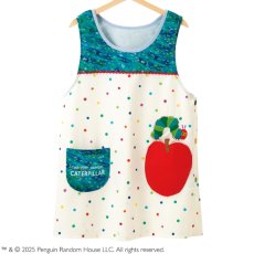 画像1: 〈はらぺこあおむし〉ドット柄エプロン (1)