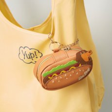 画像2: ポーチ付きエコバッグホットドッグエコ (2)
