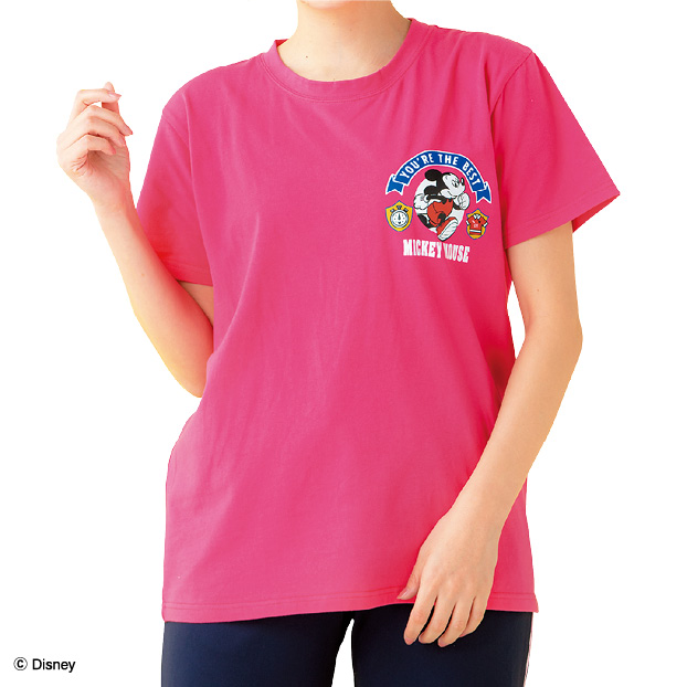 ディズニーキャラクター ミッキー ベストtシャツ ピンク